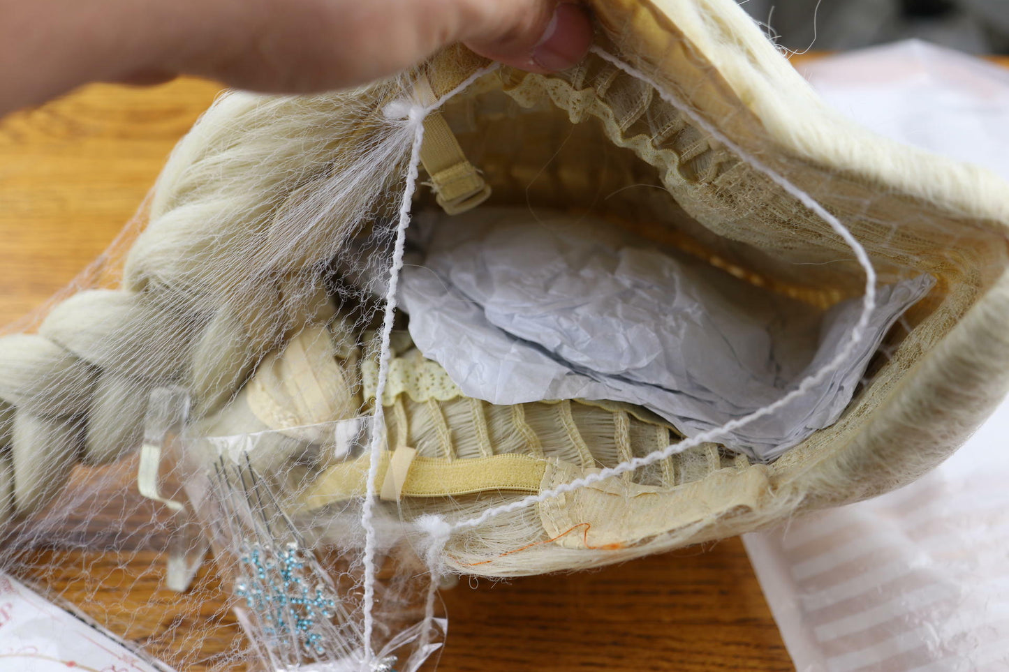 Yan Dream Animation W/ Wig Cap Princess Blonde Braided Play Hair for Costume