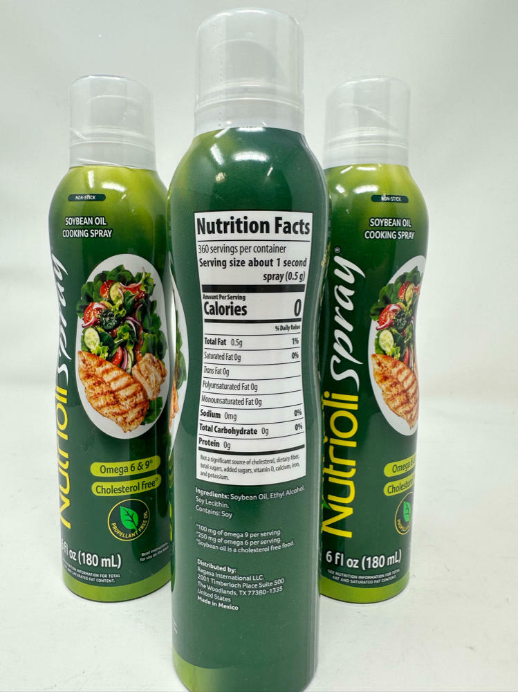 3 Pack Nutrioil Cooking Spray Non-Stick 6 fl oz.