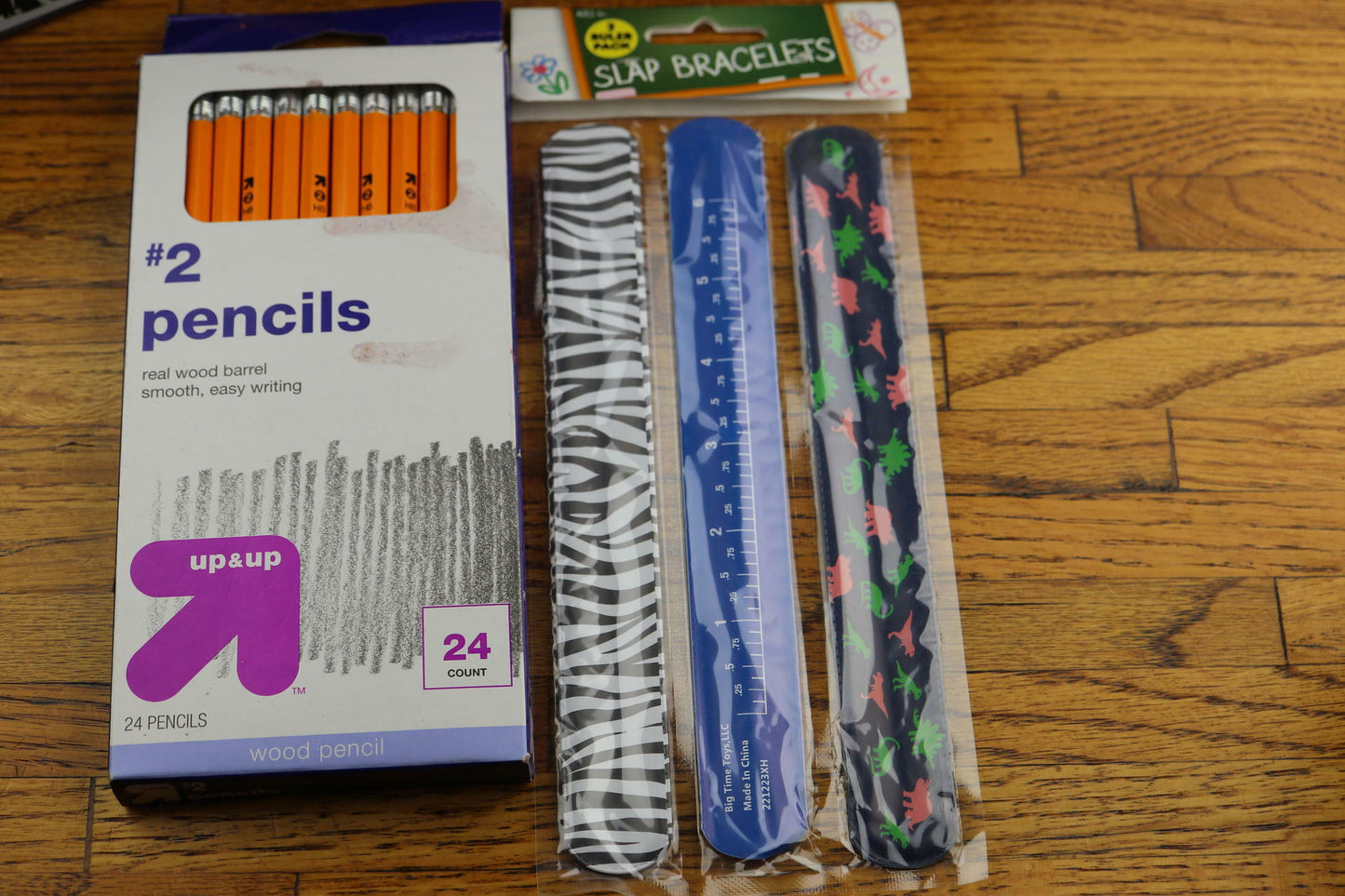 School Supplies Crayola 24-Count, Pencil Box, #2 pencils, ruler, scented markers