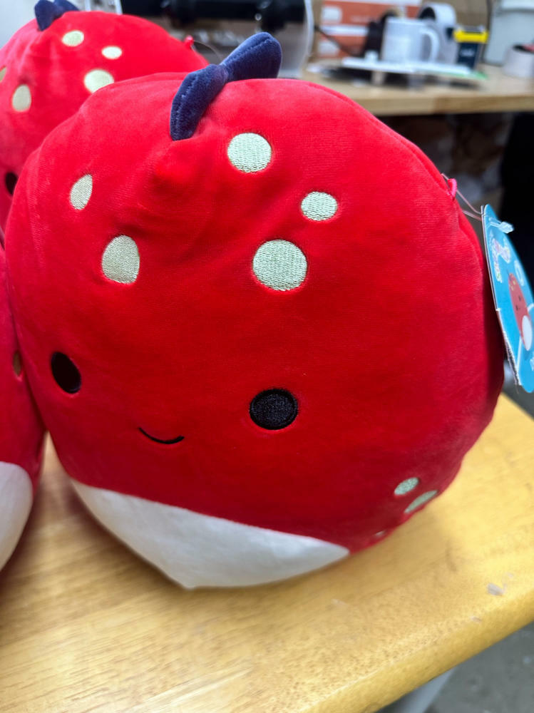 4 Lot Squishmallows Dolan Red Dino with Spots Plush Stuffed Animal Toy