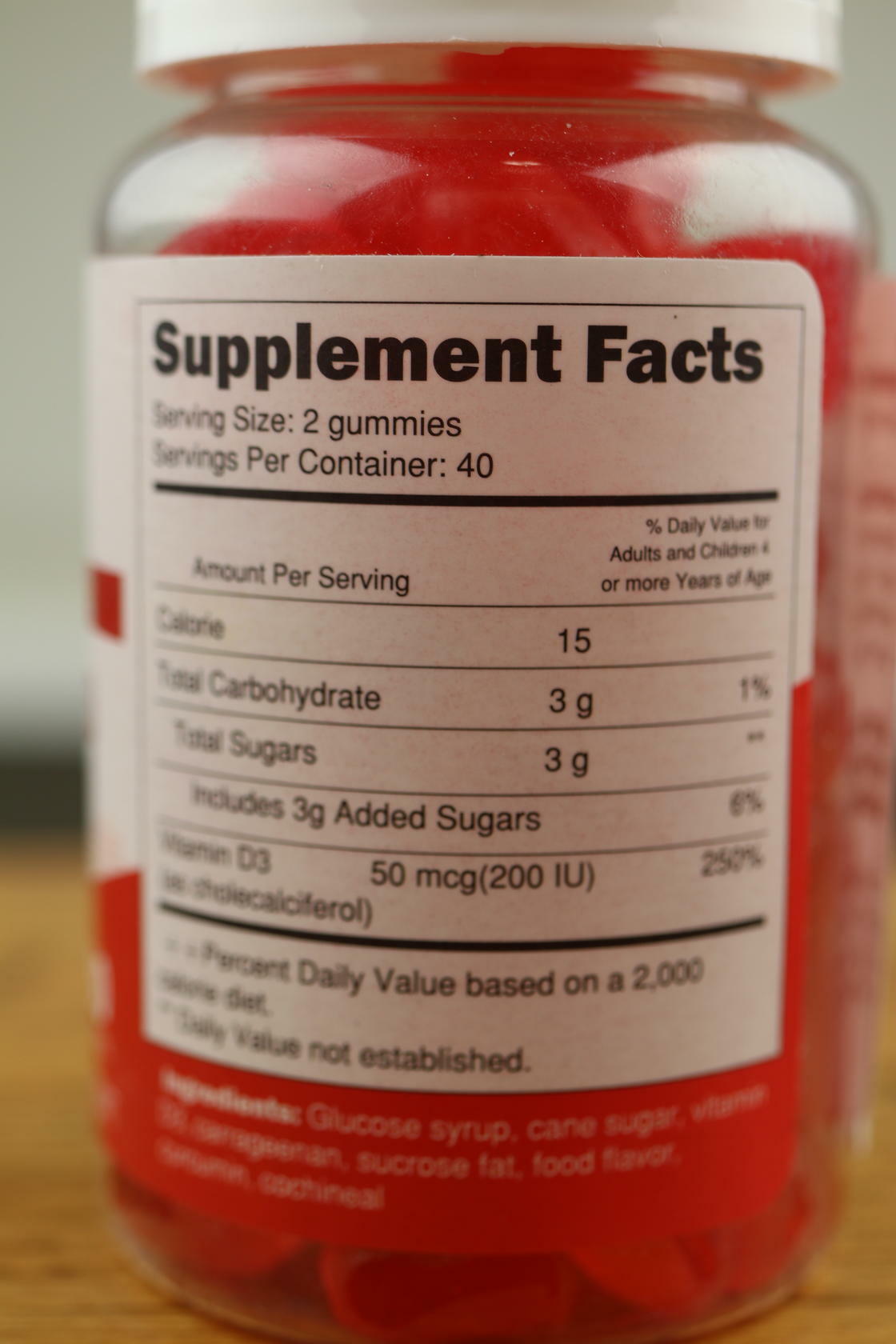 Wachray Vitamin D3 Gummies Bone & Immune health Supplement 50 mcg 80 ct 11/23
