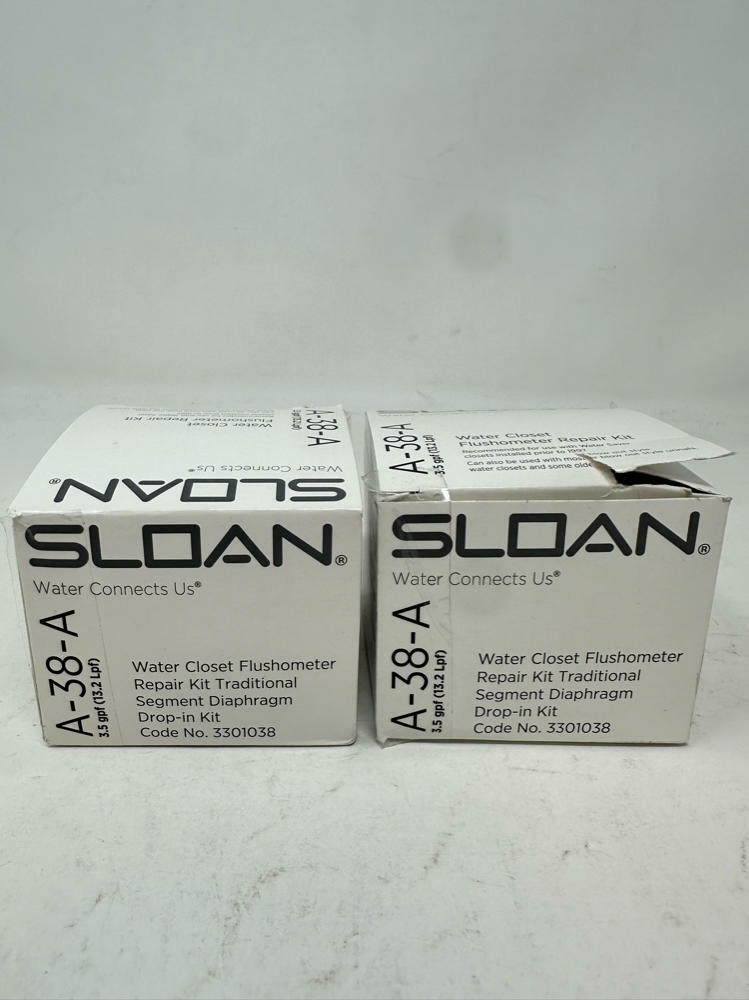 Sloan A-38-A Regal Water Saver Repair Kit Black Plastic NO.3301038 (2Pack)