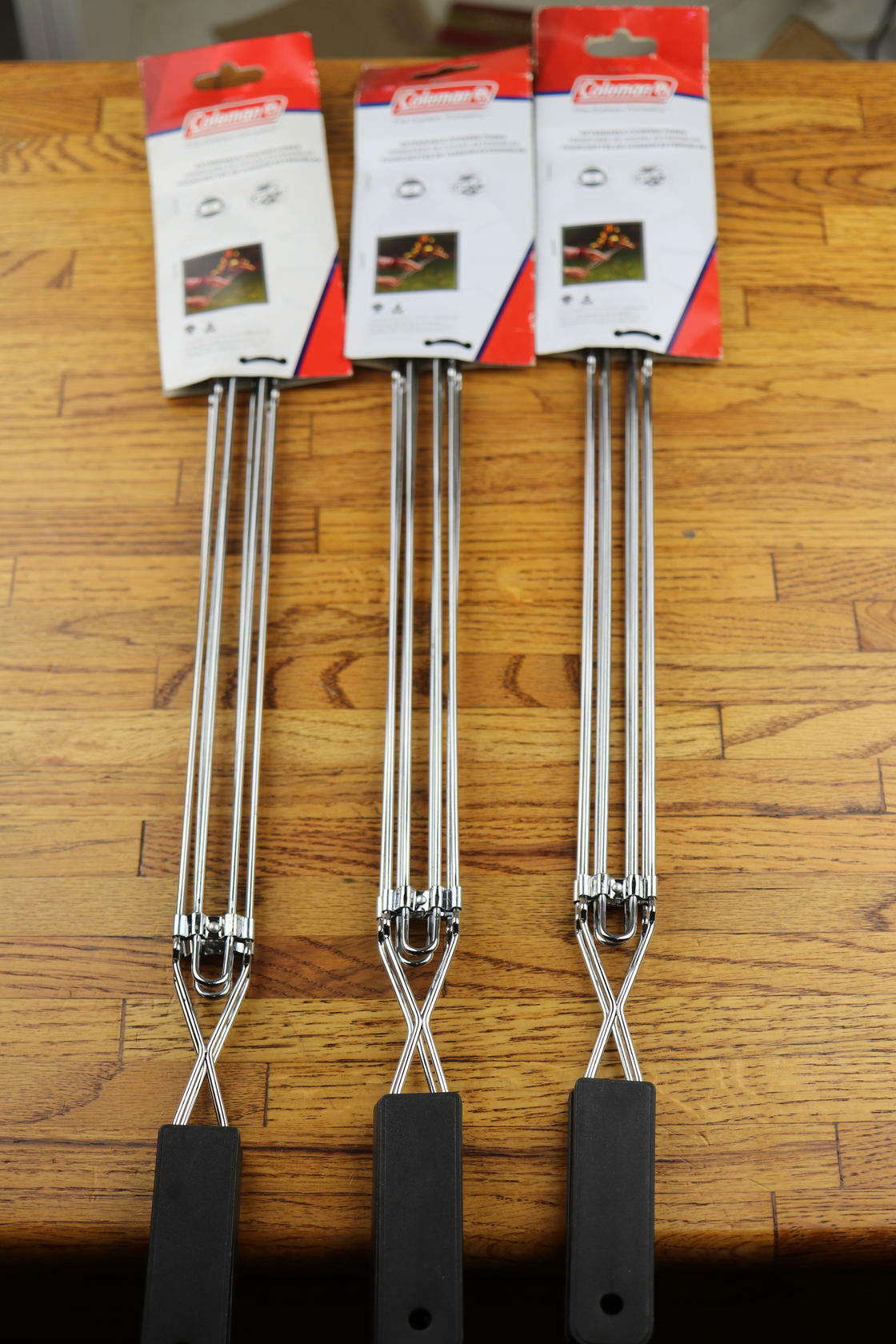 3 pack new of 2 piece each 6 total Coleman FORK EXTENDABLE COOKING 2P