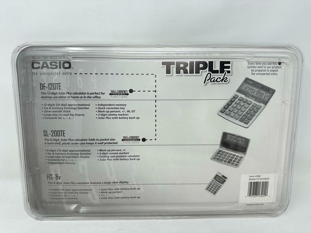 Casio Calculator the Unexpected extra DF-120TE/SL-200TE/HS-8V
