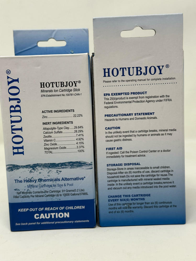 2 Pack HOTUBJOY 10K Gallons Pool Pump Mineral Cartridge Filter Stick(Grey)