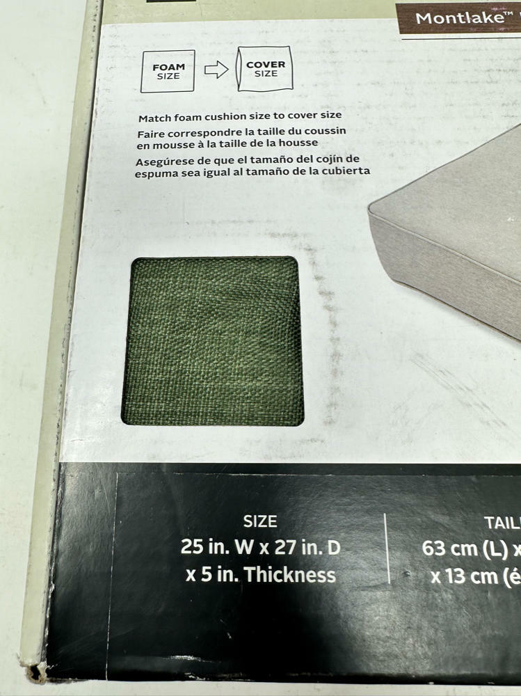 Classic Accessories Montlake Patio Seat Cushion Slip Cover,Heather Fern In Color