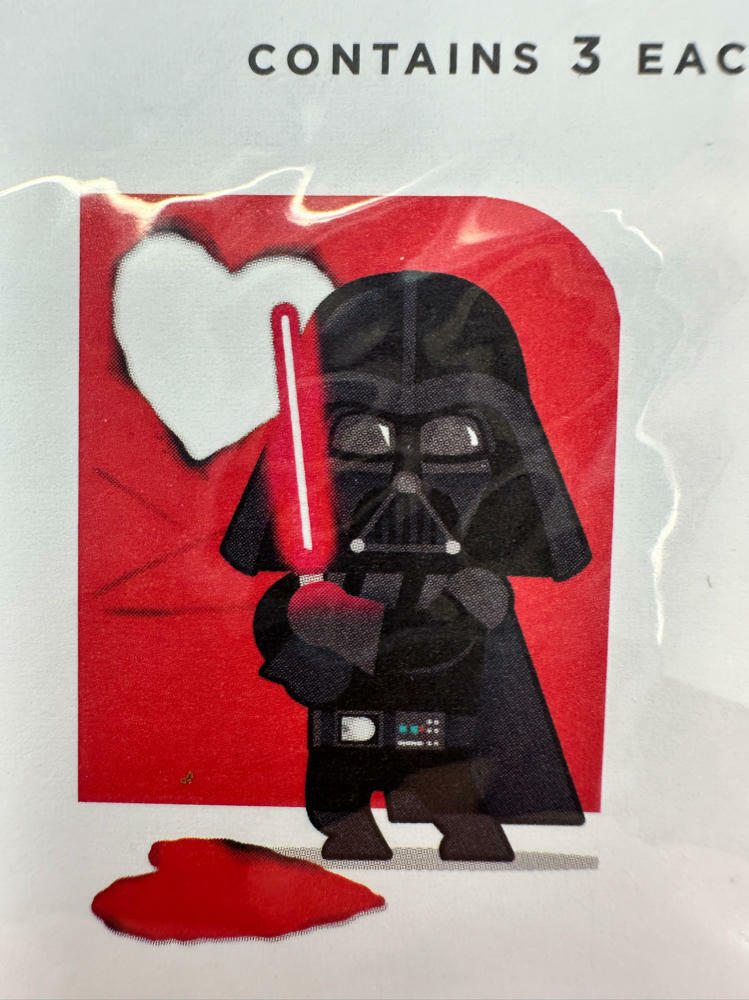 Star Wars Valentines Day Cards Darth Vader/R2-D2 (36 Cards with Envelopes)