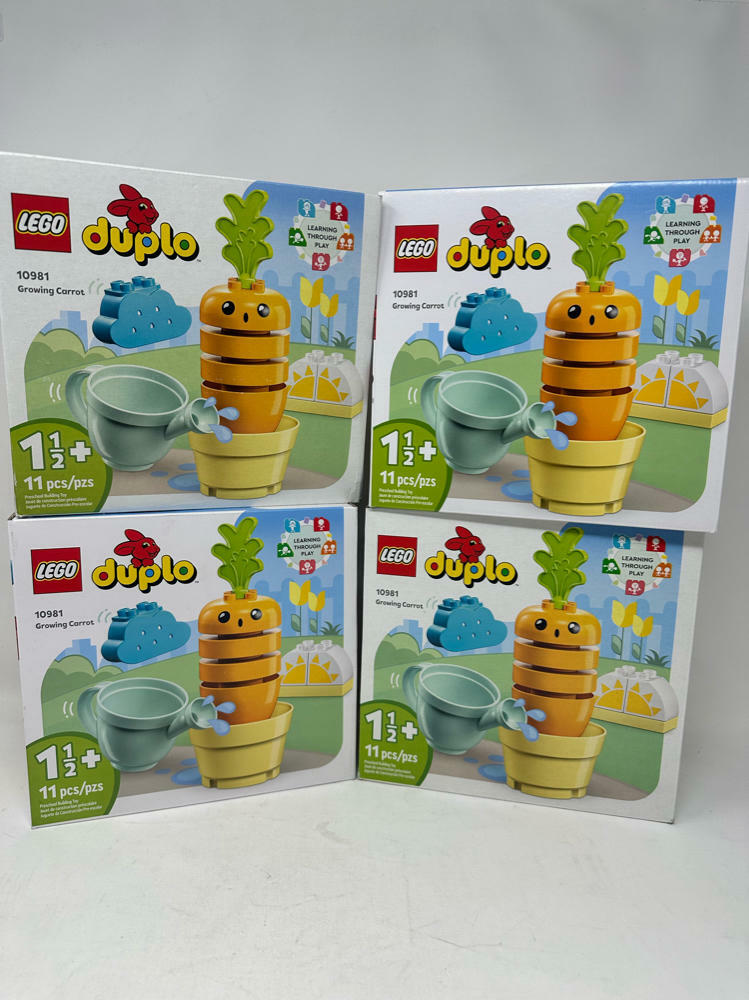 4 Lot LEGO DUPLO My First Growing Carrot, Stacking Toys for Babies 1.5+ Years