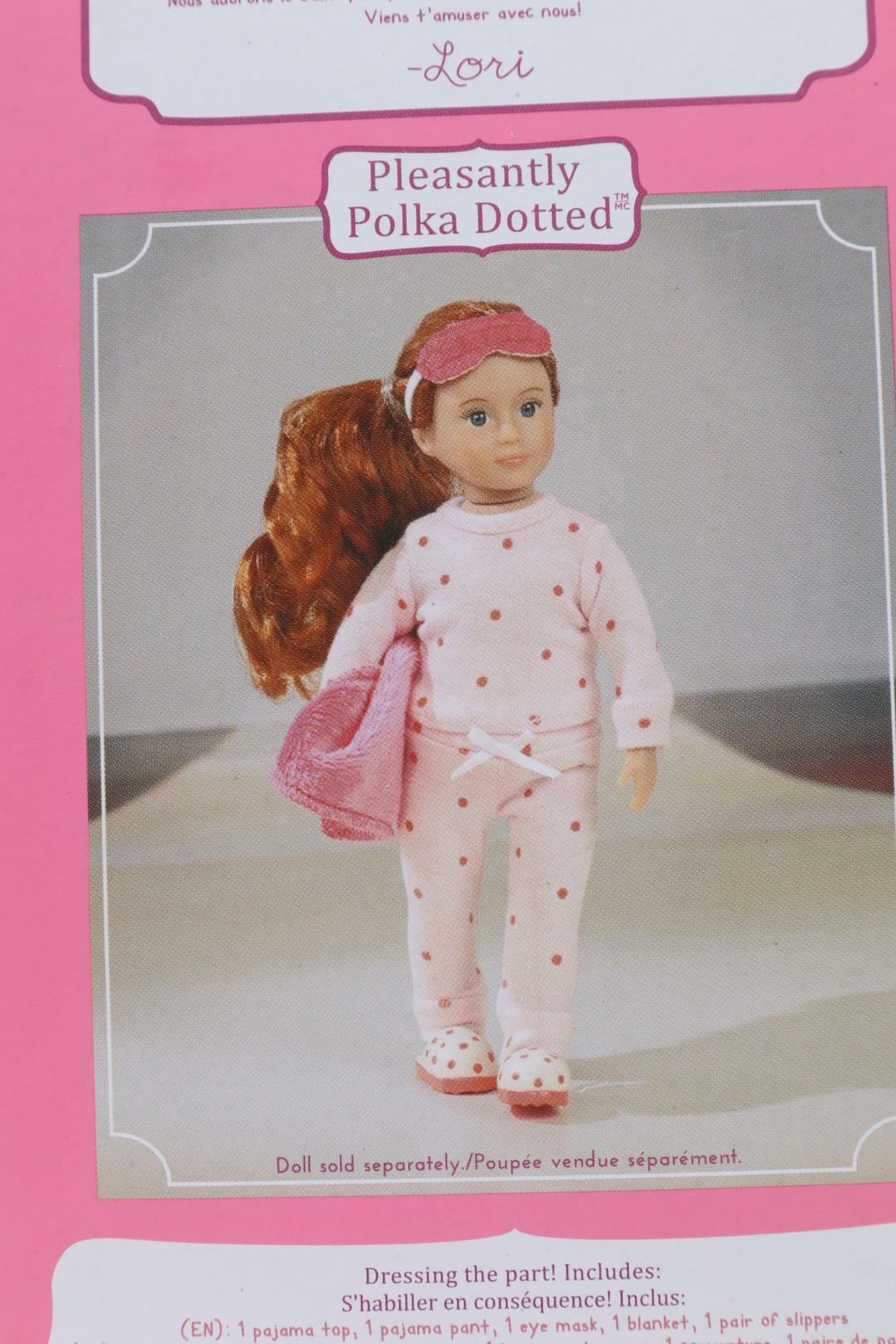 Lori by Our Generation 6” Doll Clothing Set - Casual Outfit & Polka Dot Dress, Accessories Included