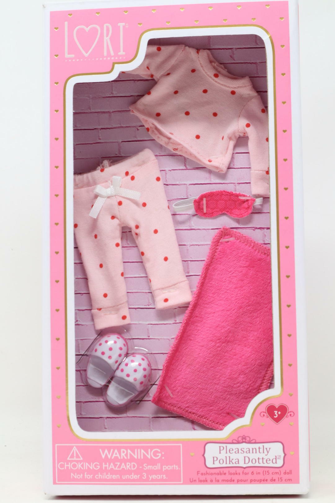Lori by Our Generation 6” Doll Clothing Set - Casual Outfit & Polka Dot Dress, Accessories Included