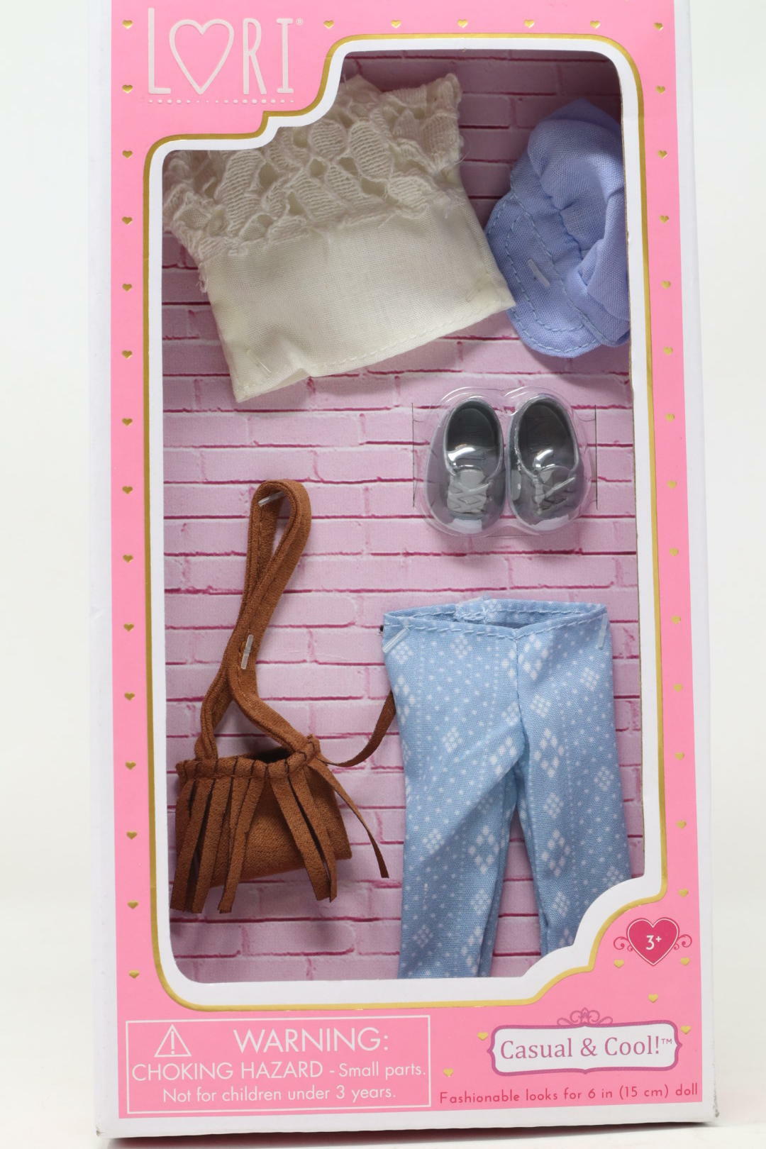 Lori by Our Generation 6” Doll Clothing Set - Casual Outfit & Polka Dot Dress, Accessories Included
