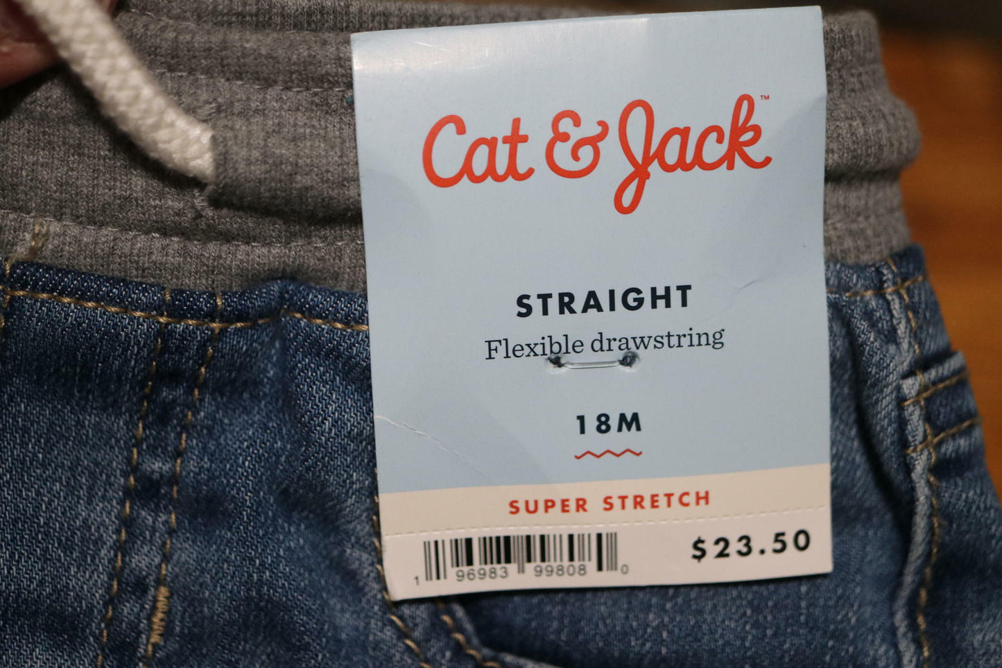 Toddler Boys' 4pk Solid Pull Over Pants - Cat & Jack Medium Wash 18M 3 Pants NEW