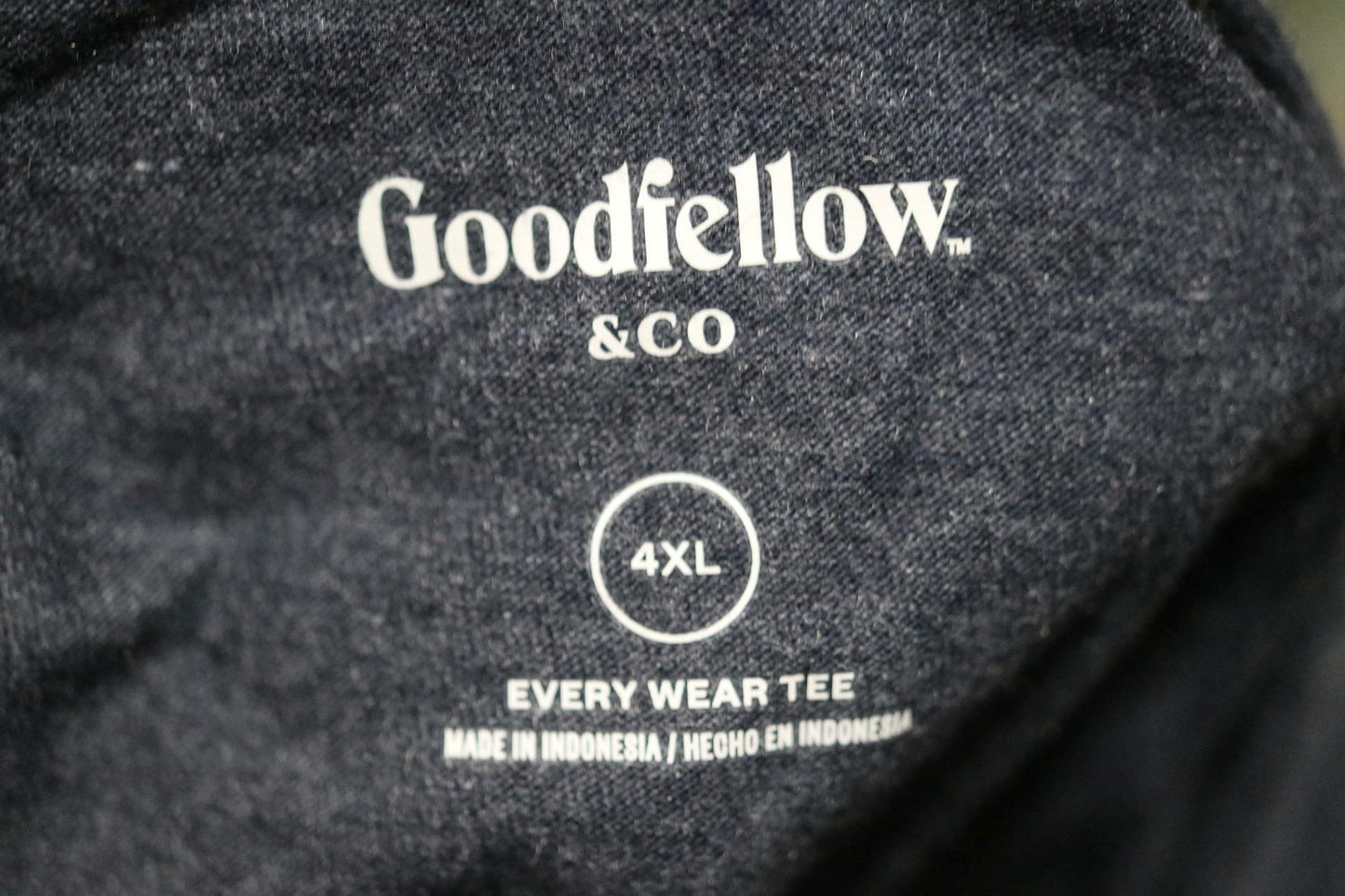 Men's Every Wear Big & Tall Crewneck Long Sleeve T-Shirt Heathered Navy Blue 4XL