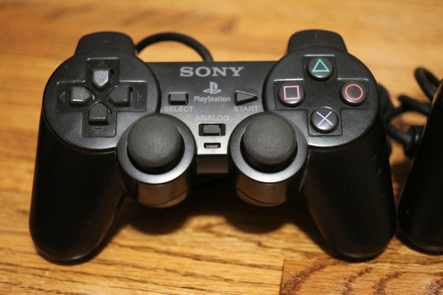 Lot of 2 - Playstation 2 PS2 Dual shock controller Black As Is Parts