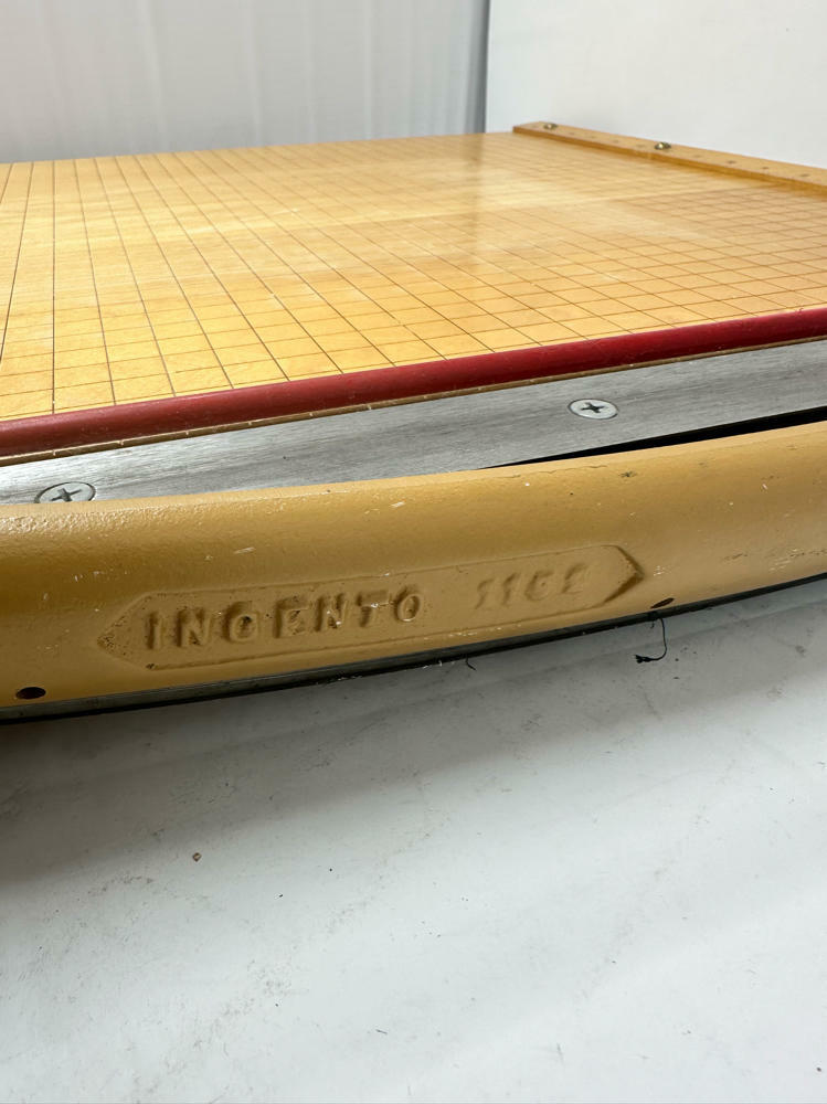 Vintage Ingento Wood Paper Cutter W/ Cast Iron Cutter NO.1152-18" Style B