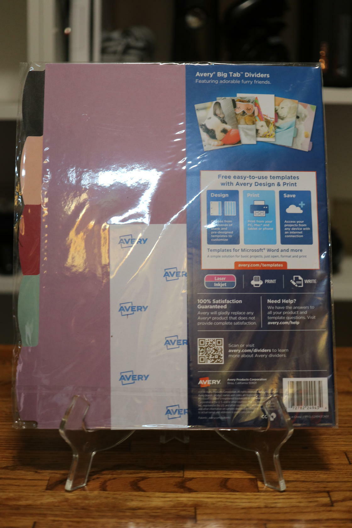 Avery 5 Tab Reversible Binder Dividers, Big Tabs - 5 Puppy Designs - 3 sets