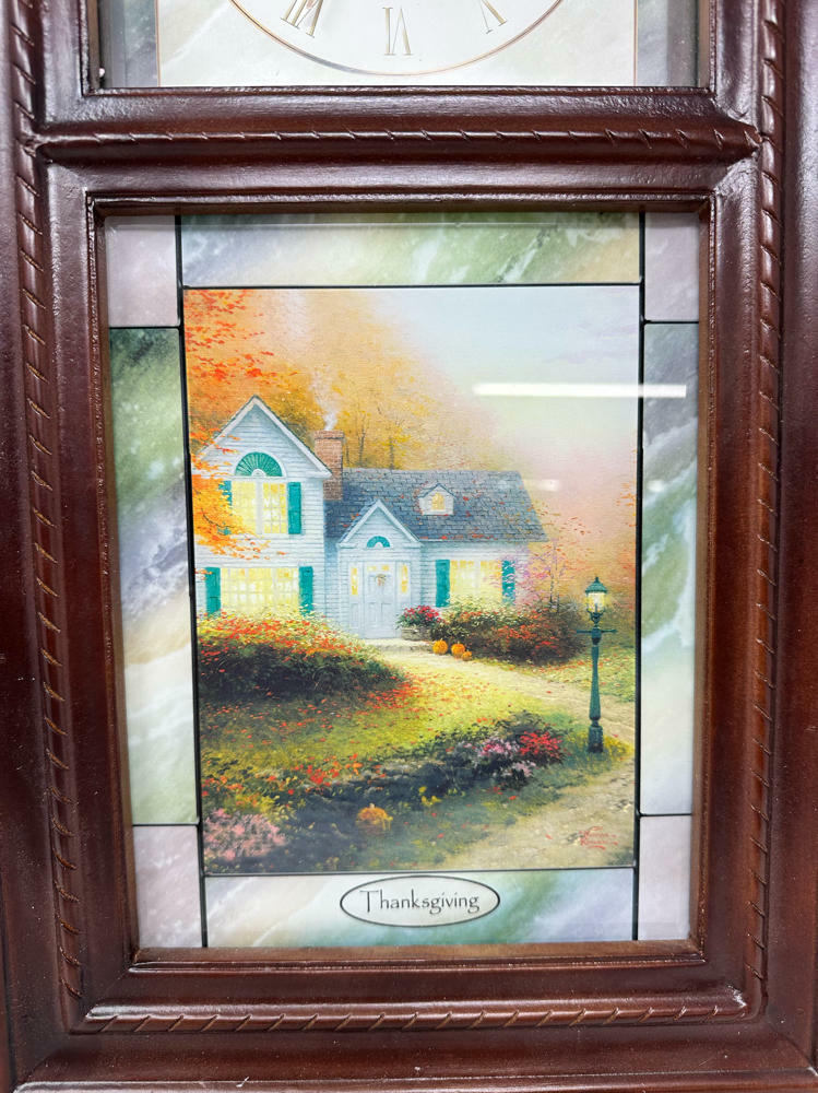 The Bradford Exchange Home Decor Antique Stained-Glass Clock (6 Pieces)