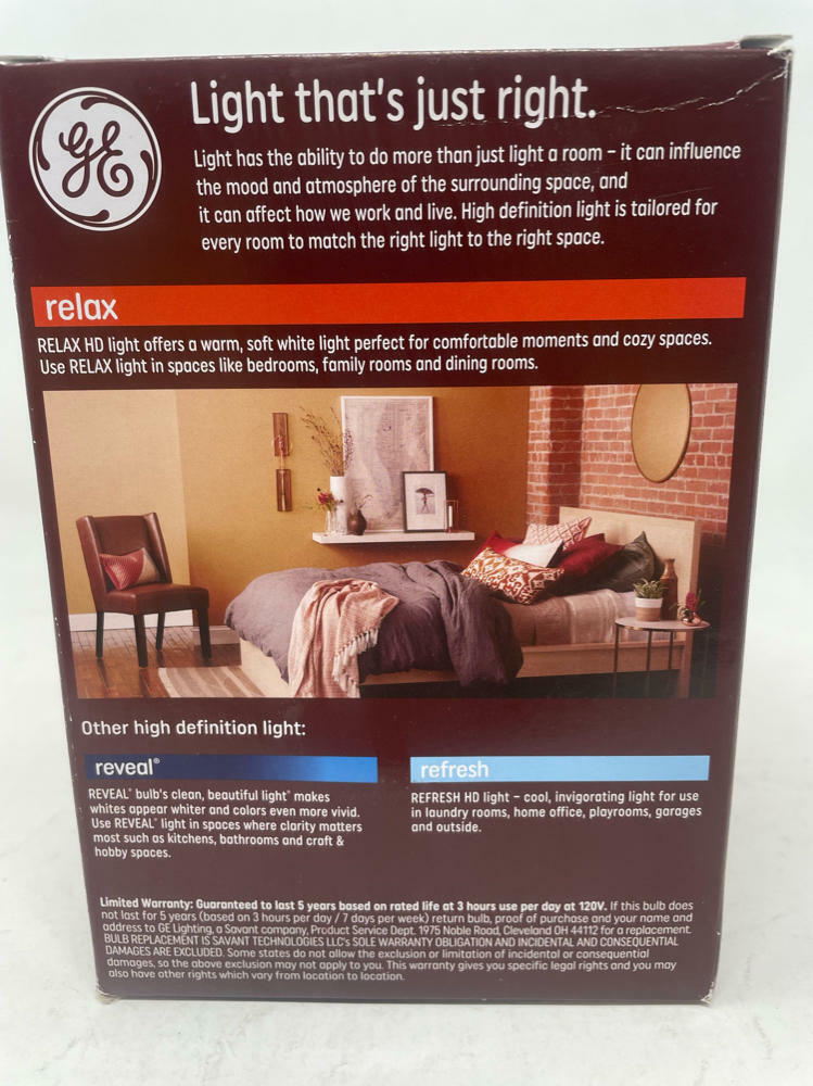 GE Lighting Relax HD LED BR40 Bulb 65W Replacement, 700 Lumens Soft White 1-Pack