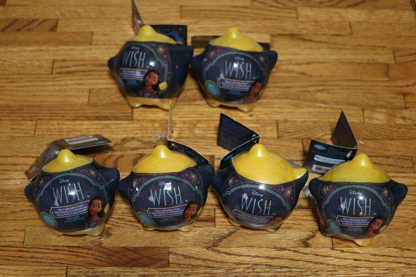 Disney Wish Mini Collectible Plush Toy in Wishing Star Blind Bag - Lot of 6