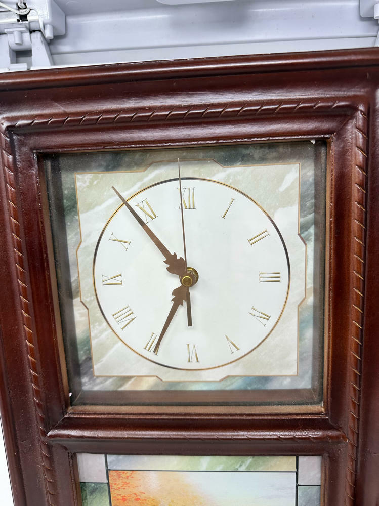 The Bradford Exchange Home Decor Antique Stained-Glass Clock (6 Pieces)