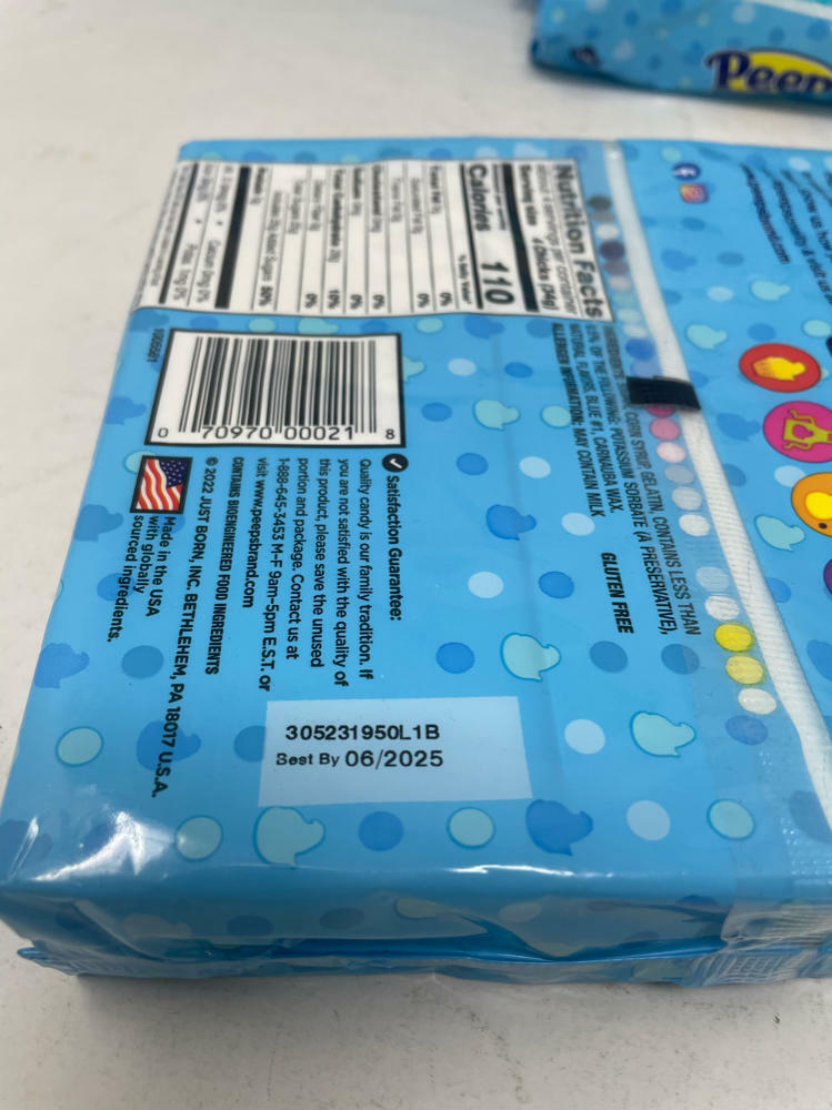 Bundle of Peeps-6 Packs of Blue Peeps, 3 Gummies Packs, 1 Lollipop Ring Pack
