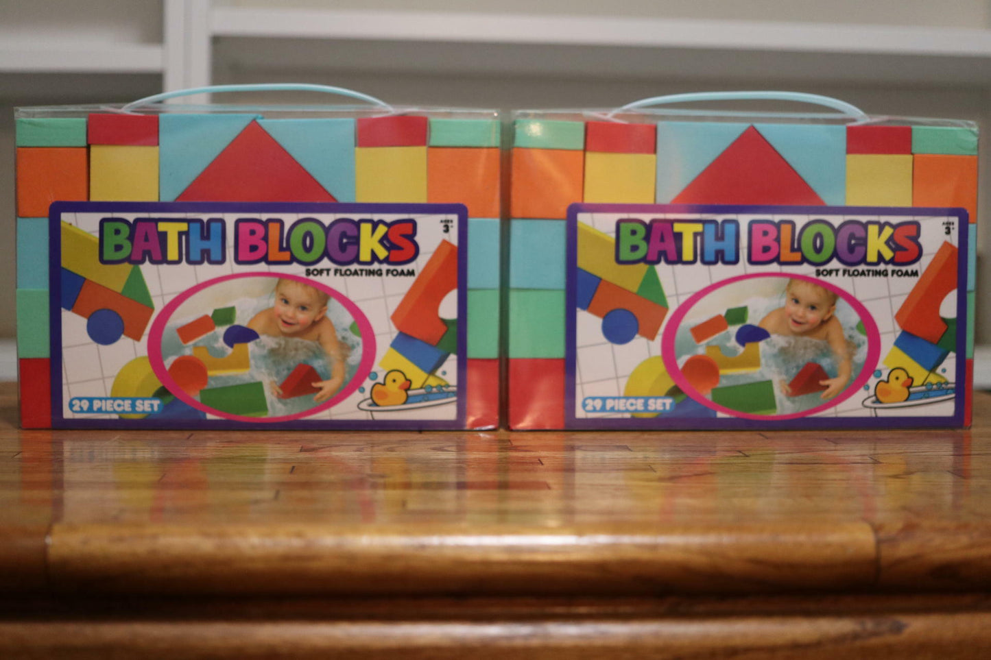 Big Time Serious Fun Bath Blocks Soft Floating Foam Toys - Lot of 2 - Ages 3+