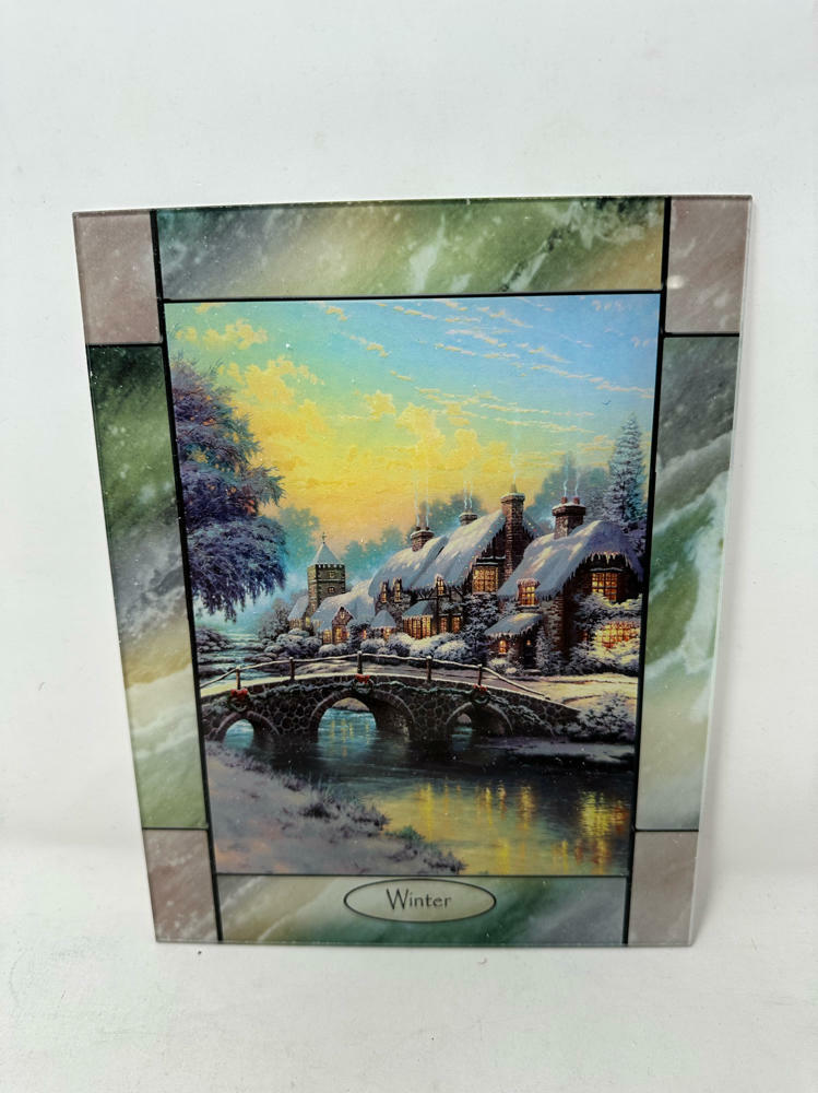 The Bradford Exchange Home Decor Antique Stained-Glass Clock (6 Pieces)