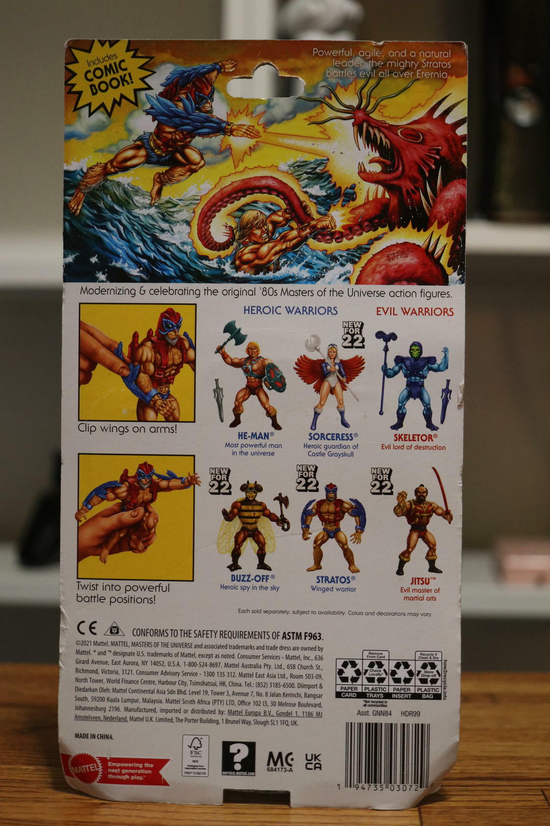 Masters of the Universe Origins Stratos Winged Warrior Action Figure-Box Damaged