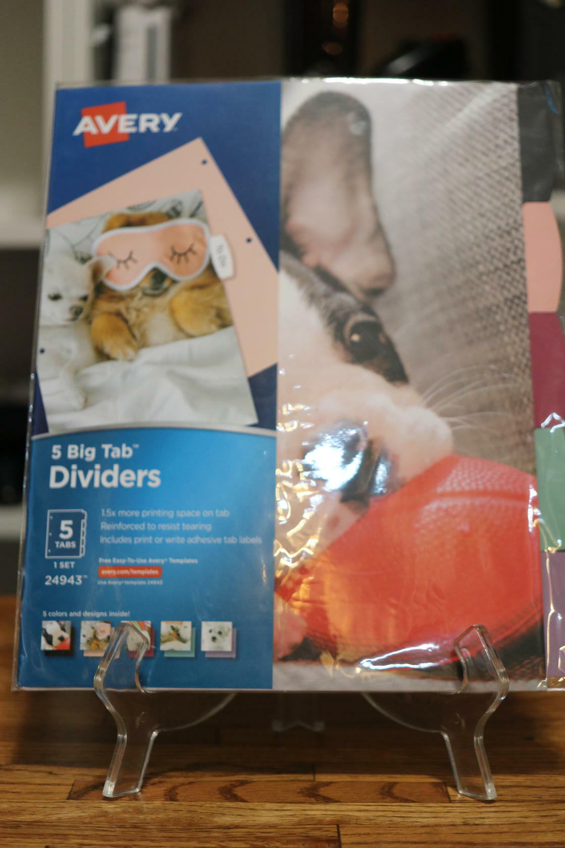 Avery 5 Tab Reversible Binder Dividers, Big Tabs - 5 Puppy Designs - 3 sets