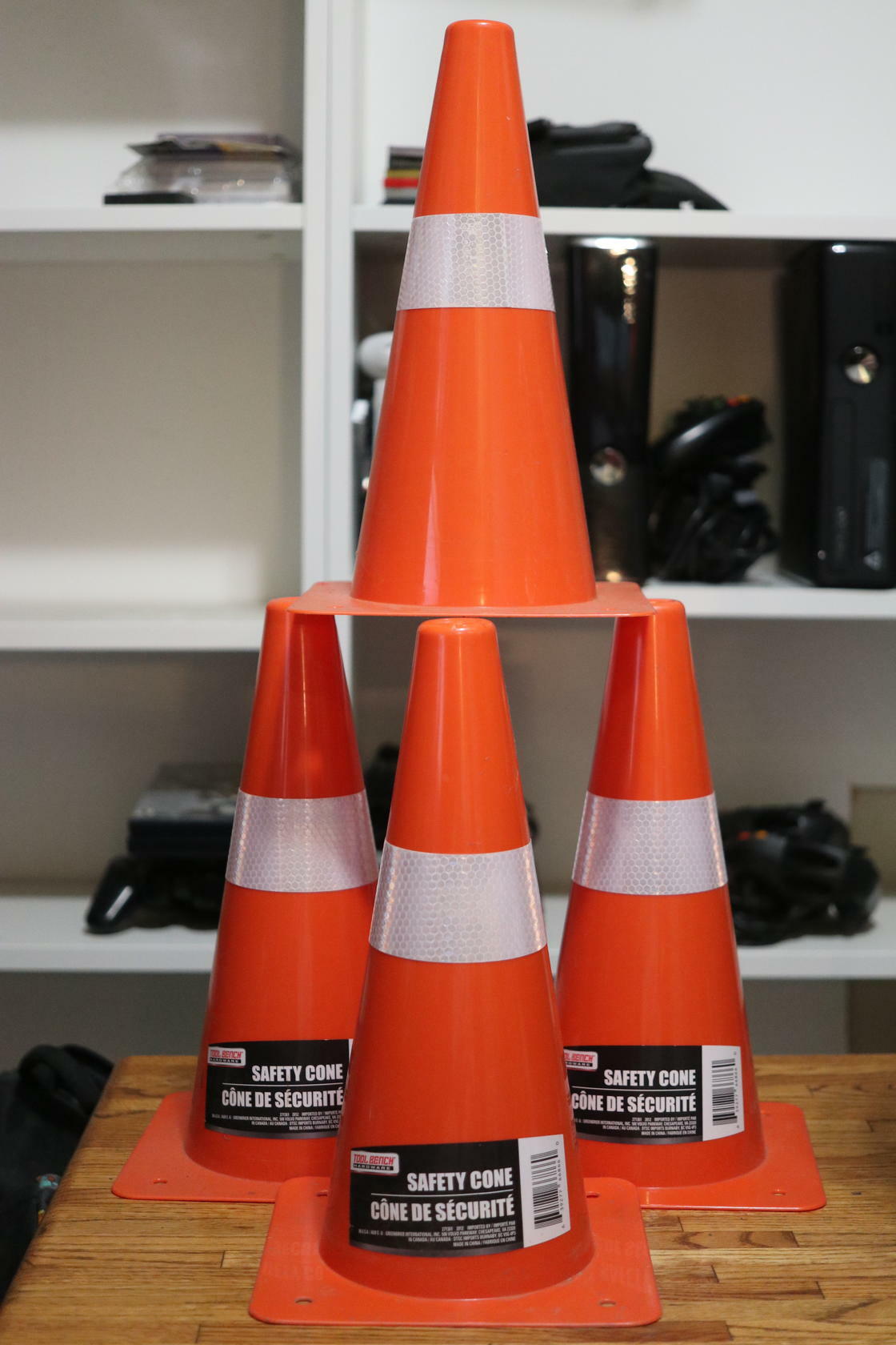 Tool Bench Hardware 12 Inch Safety Cone - Lot of 4 - Good For Sports & Fitness