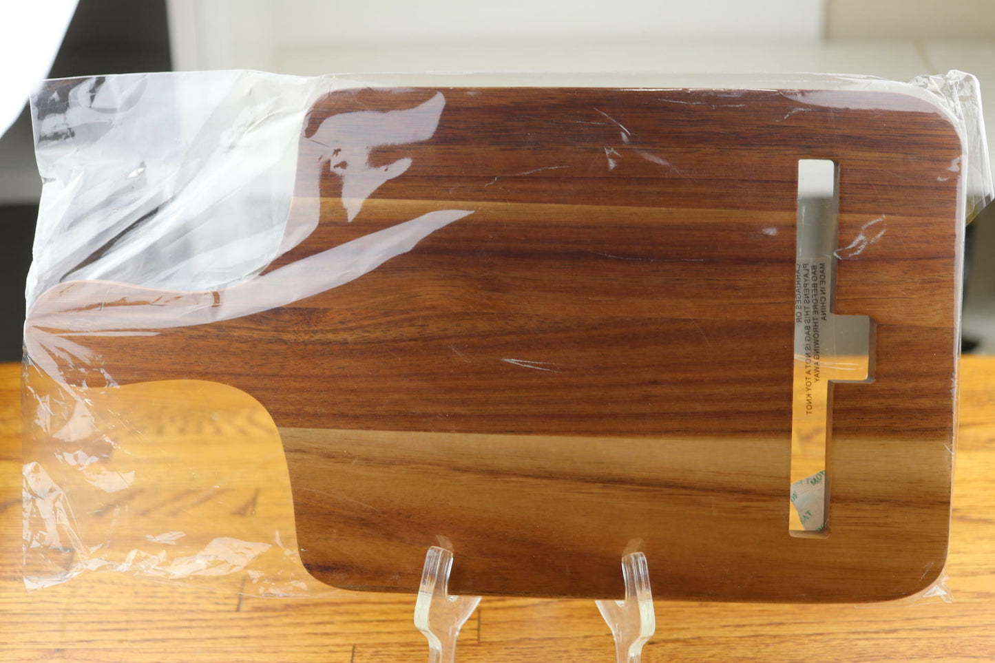 Wood Cutting Board with Handle 14" x 7.5" Inch, Serving Tray, Charcuterie Paddle
