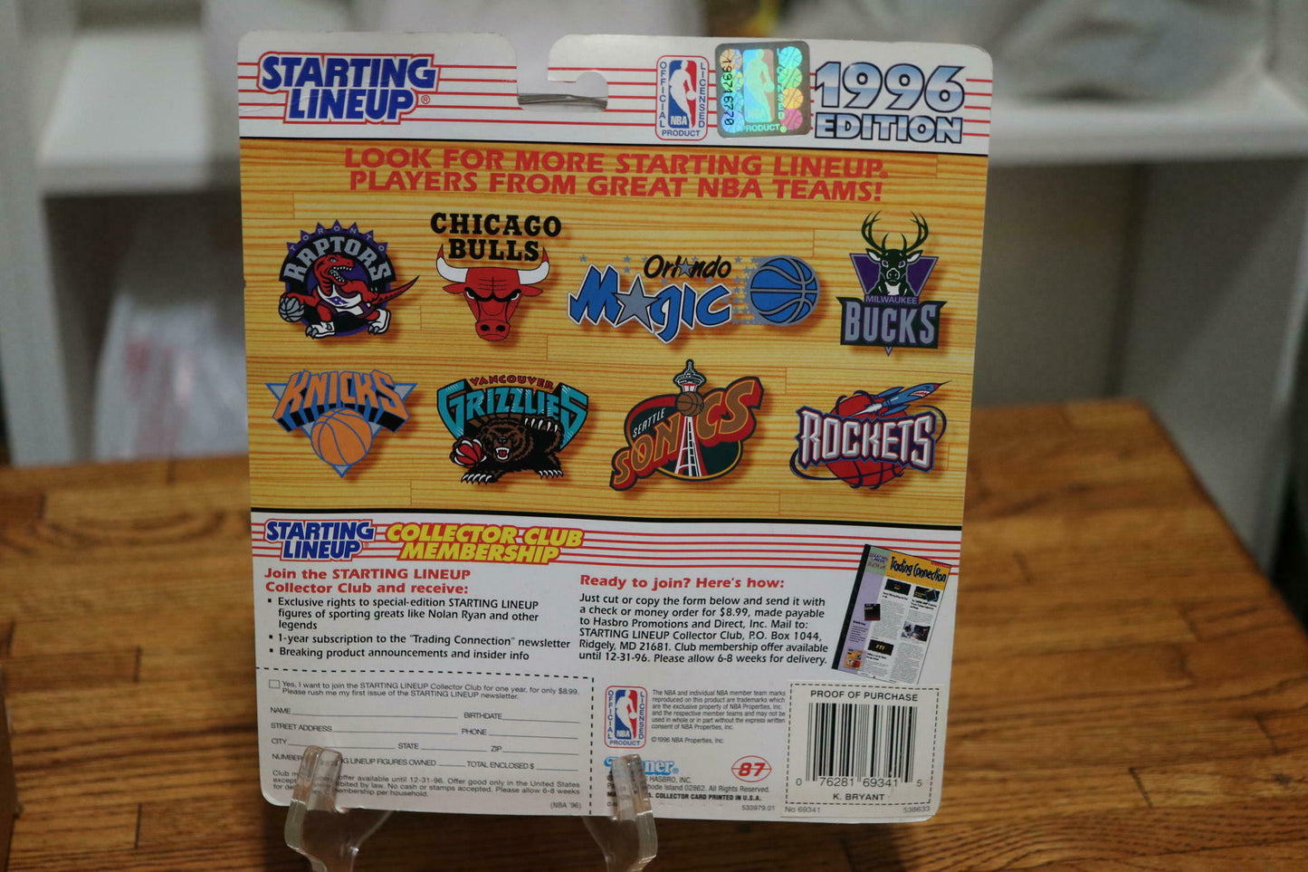 1996 KOBE BRYANT Starting LineUp Extended Series Action Figure Skybox Premium RC