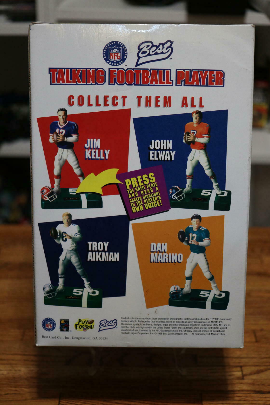 NFL Dan Marino Best Talking Football Player 1996 Best Card Company No. 00120