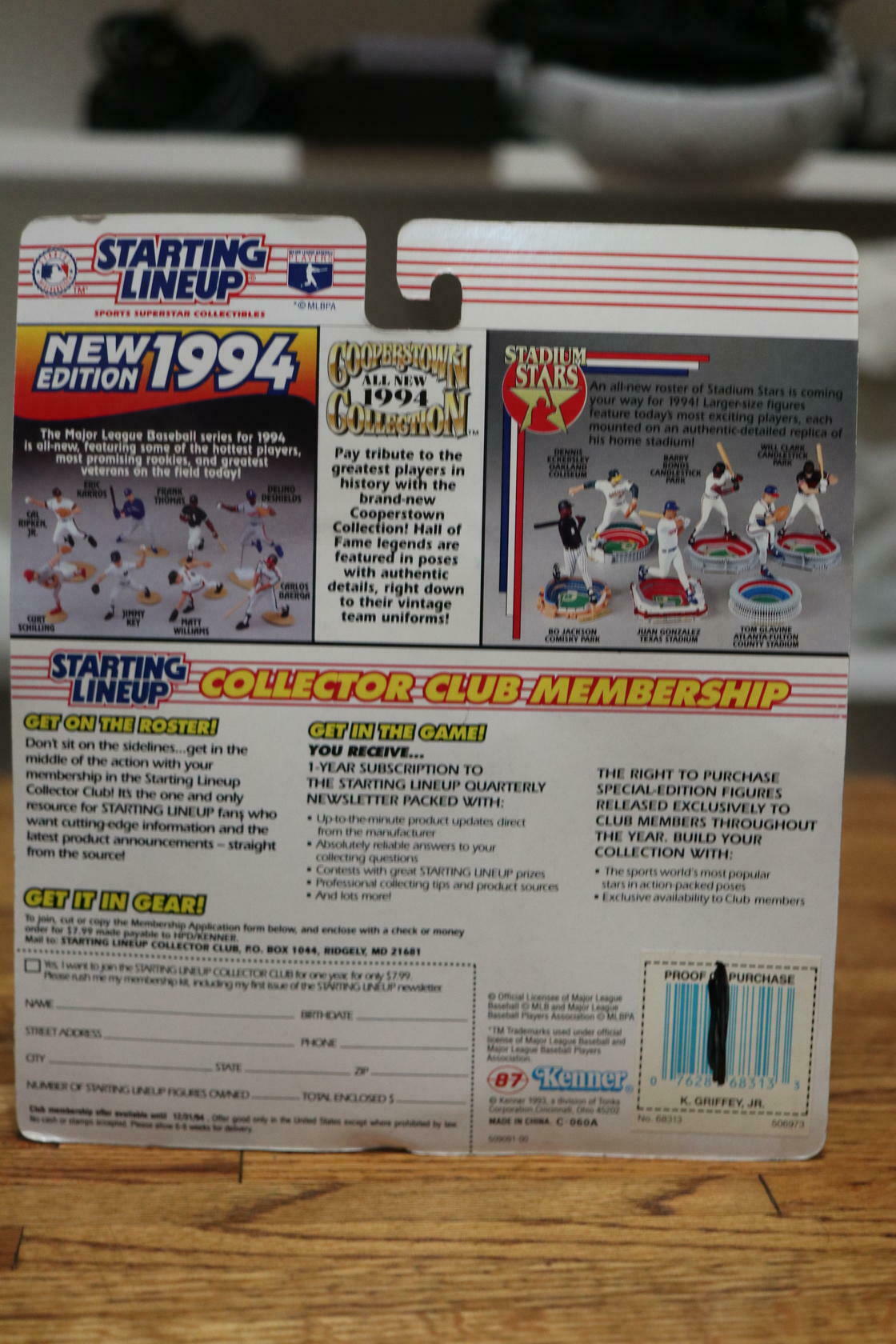 Ken Griffey Jr 1994 Kenner Starting Lineup Action Figure Seattle Mariners