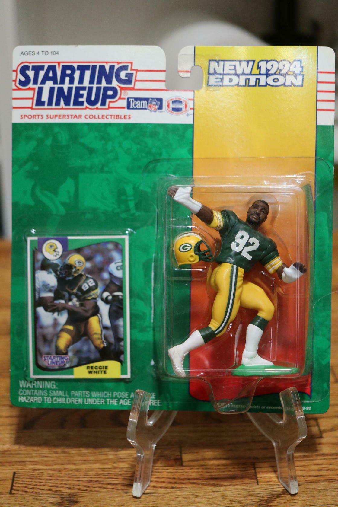 1994 Kenner Starting Lineup Figure SLU NFL Reggie White Green Bay Packers