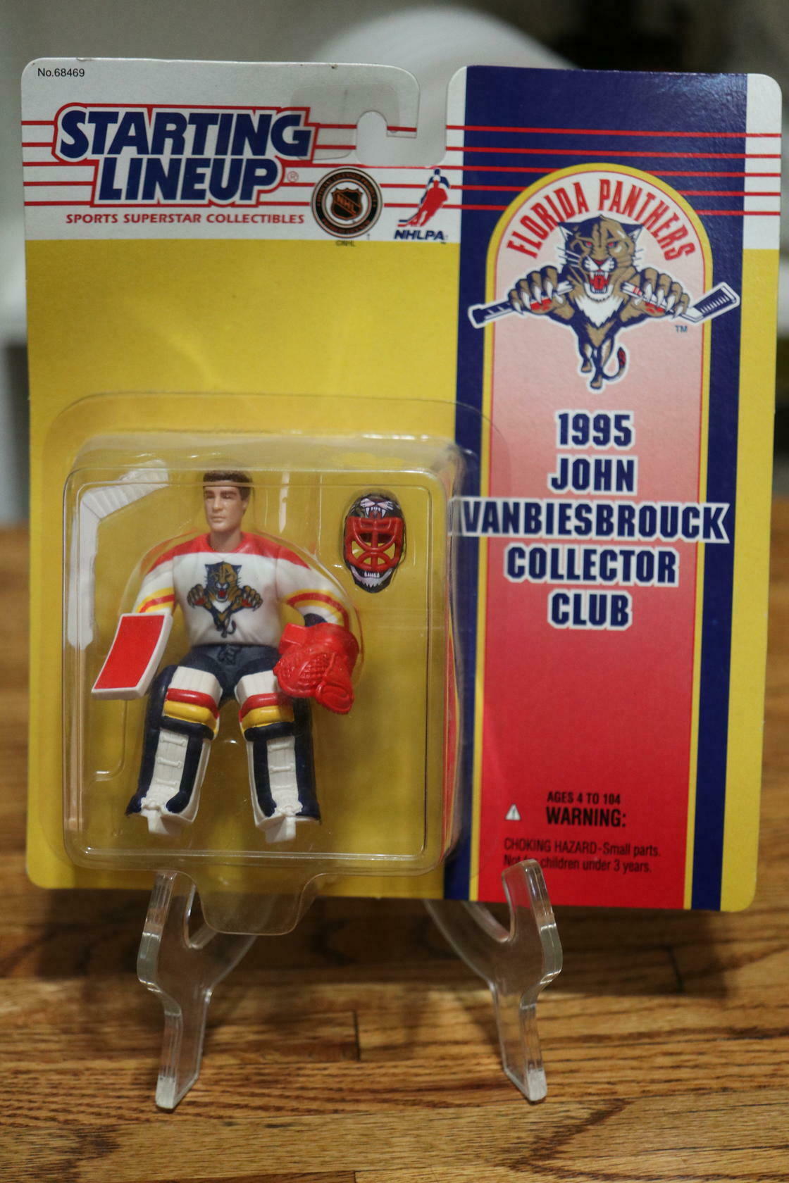 JOHN VANBIESBROUCK 1995 ROOKIE STARTING LINEUP NHL KENNER COLLECTORS CLUB