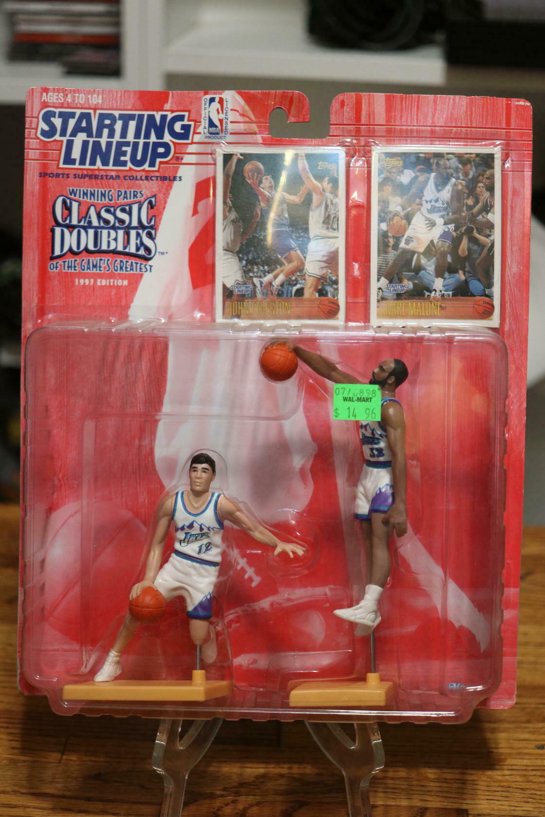 John Stockton Karl Malone 1997 Classic Doubles Starting Lineup Utah Jazz