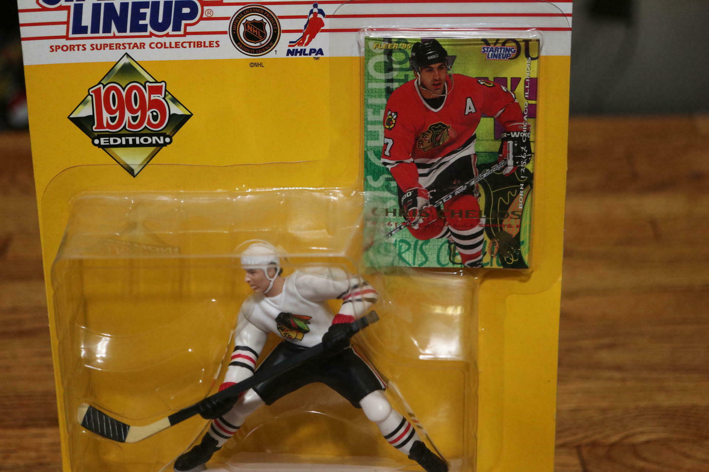 NHL Hockey Starting Line Up Chris Chelios (1995) Action Figure w/ Card