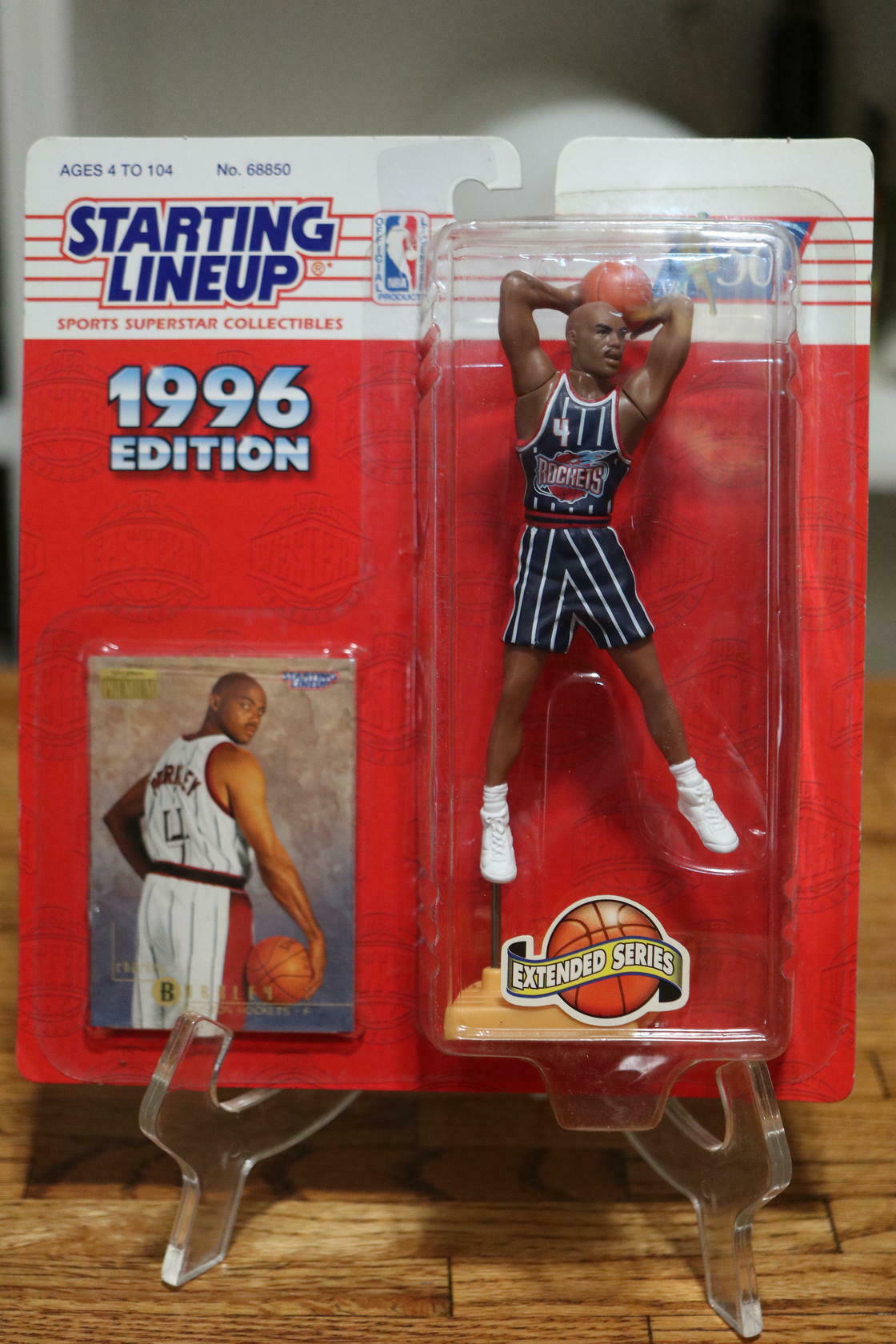 1996 EDITION EXTENDED SERIES KENNER STARTING LINEUP CHARLES BARKLEY ROCKETS NIP