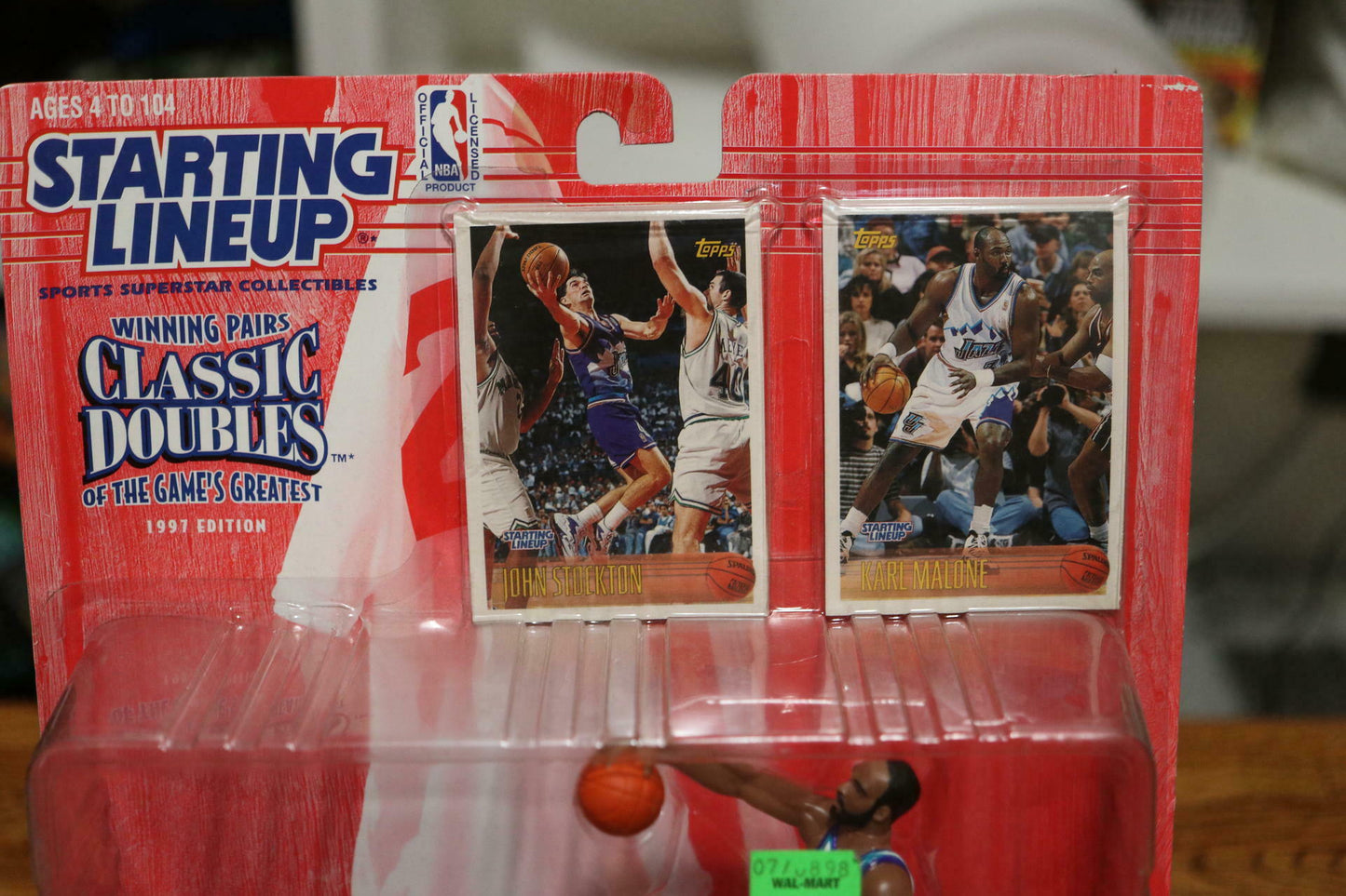 John Stockton Karl Malone 1997 Classic Doubles Starting Lineup Utah Jazz