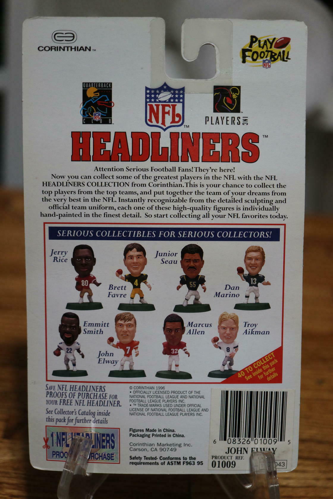 NFL Headliners Denver Broncos JOHN ELWAY FOOTBALL FIGURE Toy NEW 1996