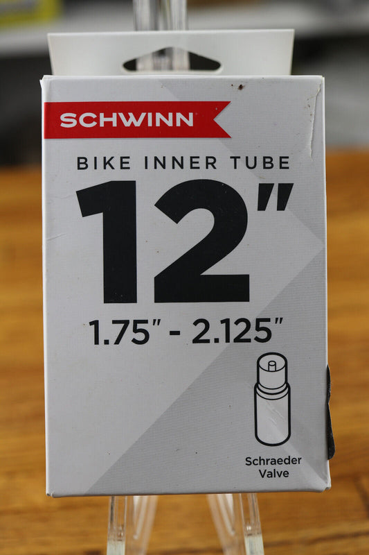 Schwinn 12” Bike Tire Tube 1.75" - 2.125" Schrader Valve - New