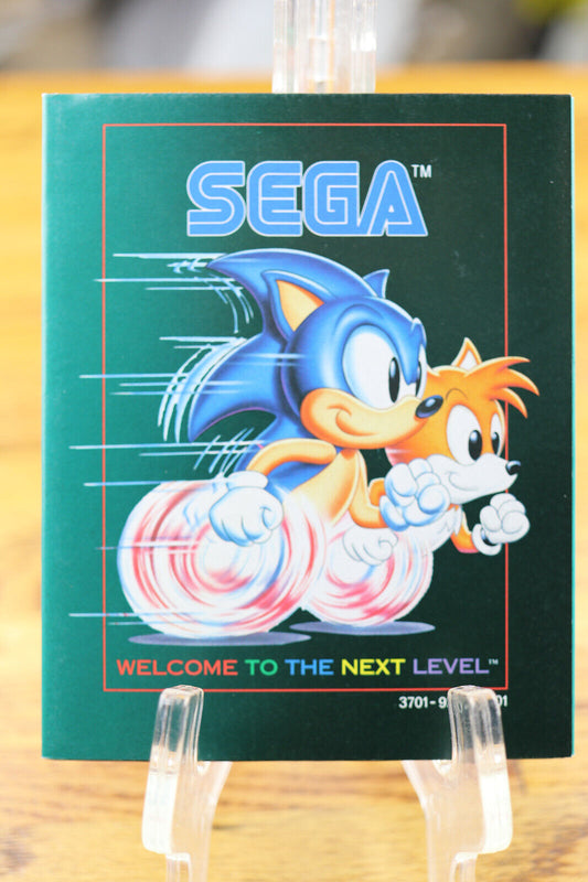 Sega welcome to the next level SEGA GENESIS INSTRUCTION MANUAL BOOKLET FOLD OUT