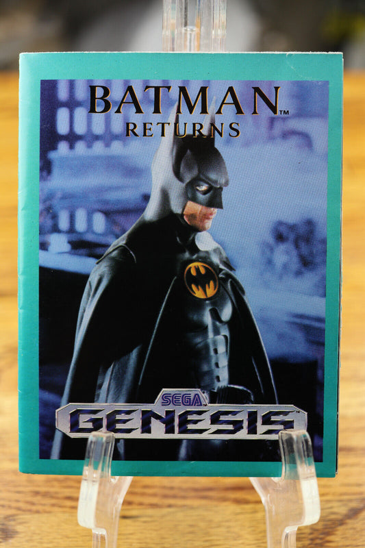 BATMAN RETURNS SEGA GENESIS INSTRUCTION MANUAL BOOKLET ONLY NO GAME