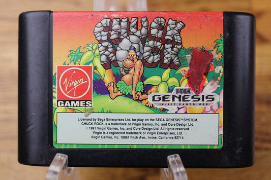 Chuck Rock - For Sega Genesis Console System Tested