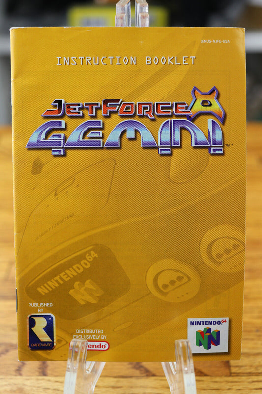 Jet Force Gemni Nintendo 64 N64 Manual Instruction Booklet Only No Game