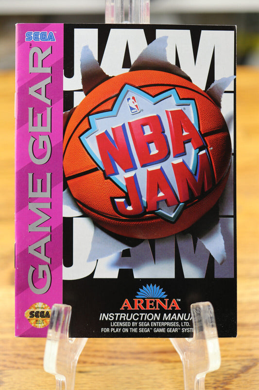NBA JAM Instruction Manual ONLY for Sega Game Gear