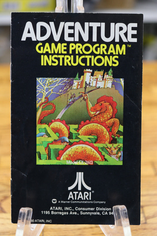 Adventure Game Program Instruction Manual ONLY no game See pic