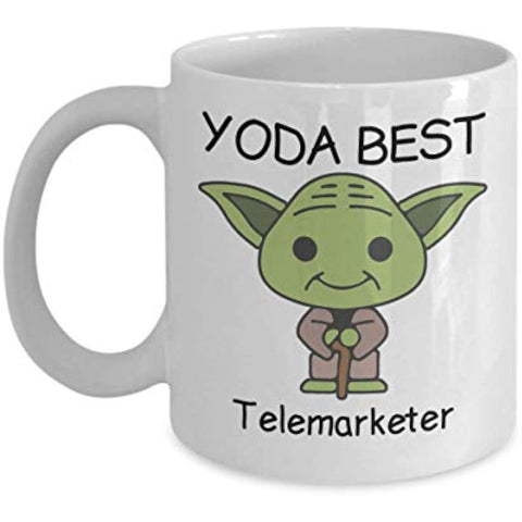 Yoda Best Telemarketer Profession - 11oz Novelty Coffee Mug