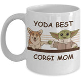 Yoda Best Corgi Mom - Novelty Gift Mugs for Dog Lovers